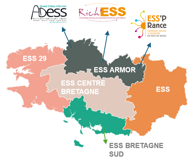 Cartographie du Groupement Territorial ESS Armor